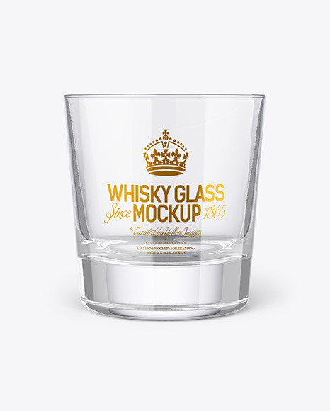 Clear Whisky Tumbler Glass Mockup