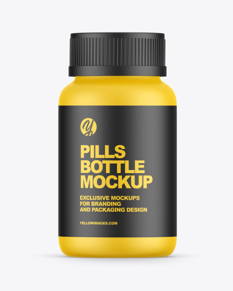 Matte Pills Bottle Mockup