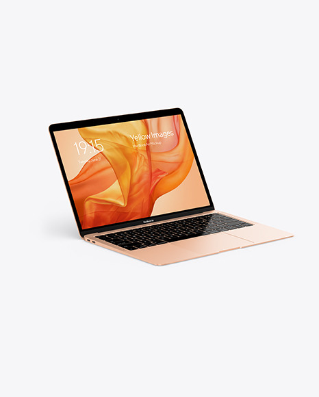 MacBook Air Gold Mockup