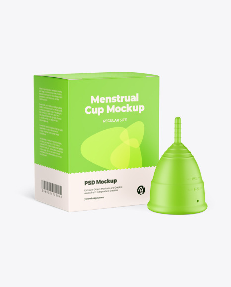 Matte Menstrual Cup Package Mockup