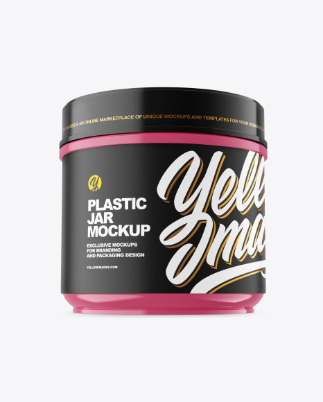 Plastic Glossy Jar Mockup