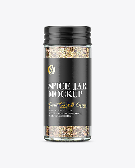 Spice Jar with Fennel Mockup