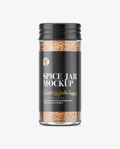 Spice Jar with Fenugreek Mockup