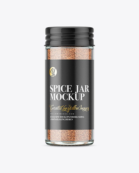 Spice Jar with Ground Coriander Mockup