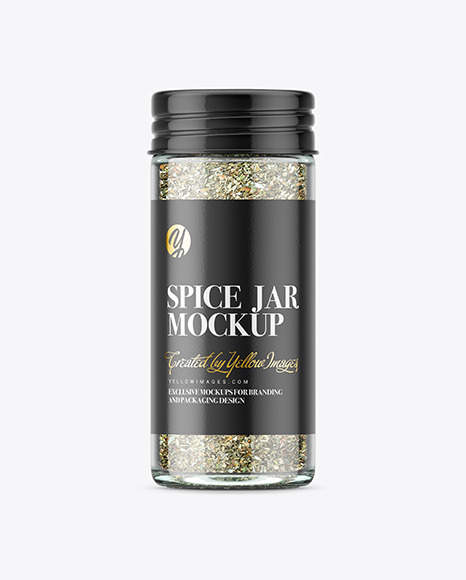Spice Jar with Oregano Mockup