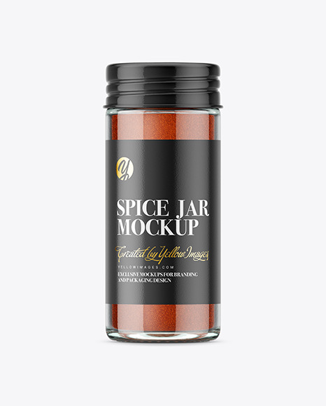 Spice Jar with Paprika Mockup