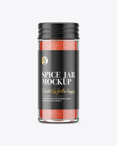 Spice Jar with Red Pepper Mockup