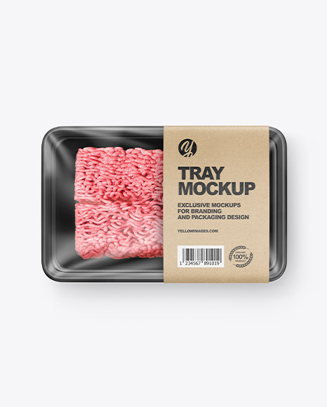 Plastic Tray W/ Mince Mockup