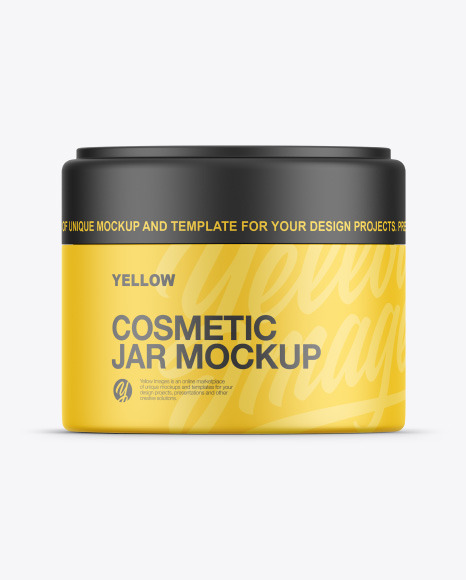 Matte Cosmetic Jar Mockup