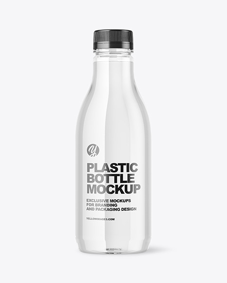Clear Plastic Water Bottle Mockup