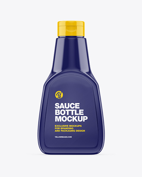 Glossy Suace Bottle Mockup