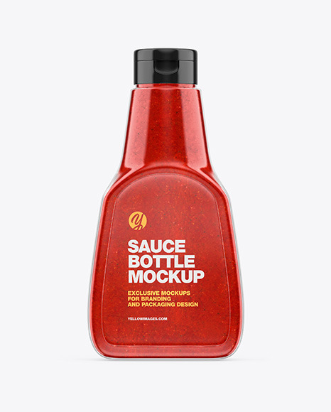 Tomato Sauce Bottle Mockup
