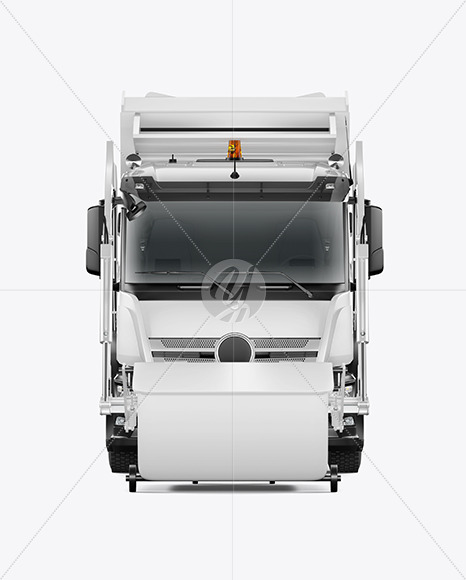 Garbage Truck Mockup - Front View
