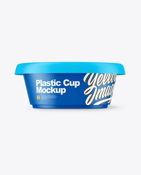 Matte Plastic Food Cup Mockup