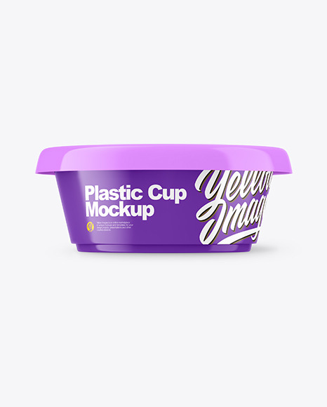 Glossy Plastic Food Cup Mockup