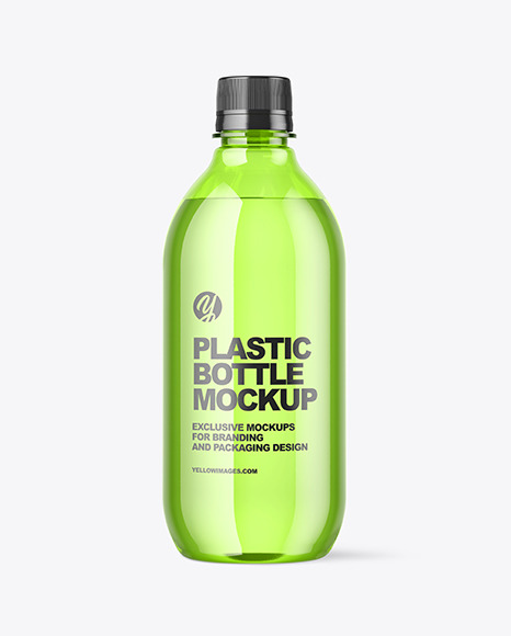 Colored Plastic Bottle Mockup