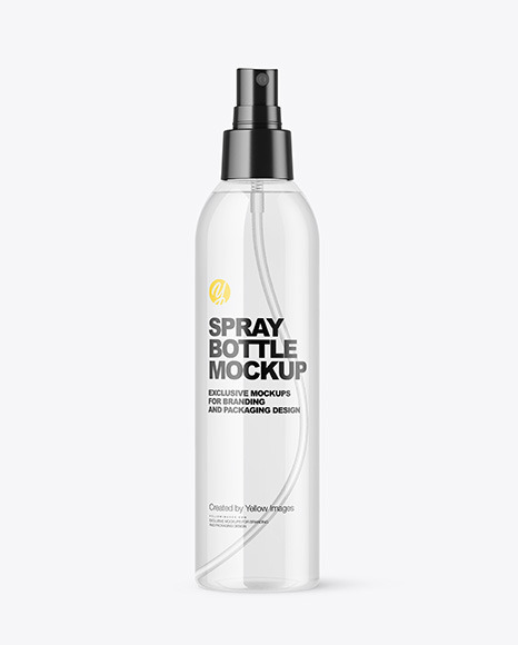 Clear Spray Bottle Mockup