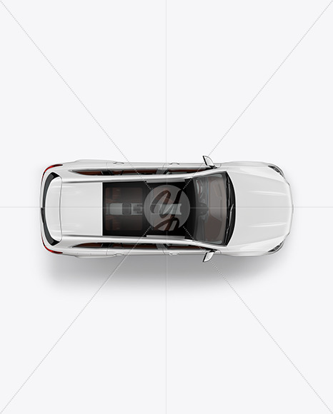 Full-size luxury SUV Mockup - Top View