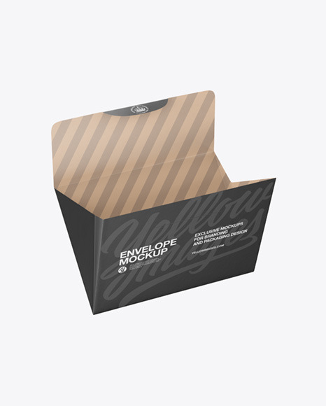 Opened Paper Envelope Mockup