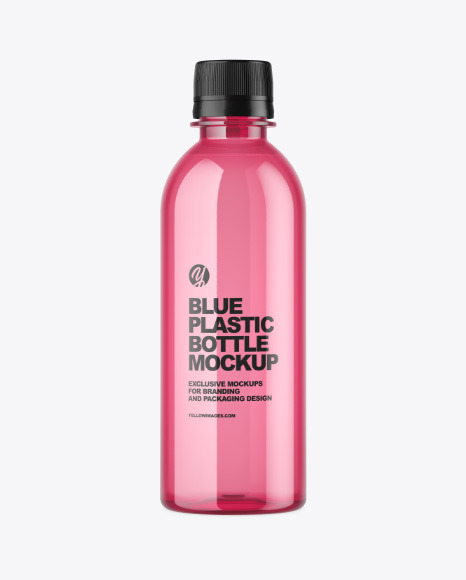 Blue Glass Bottle Mockup