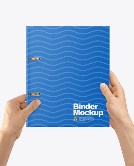 Binder in Hands Mockup