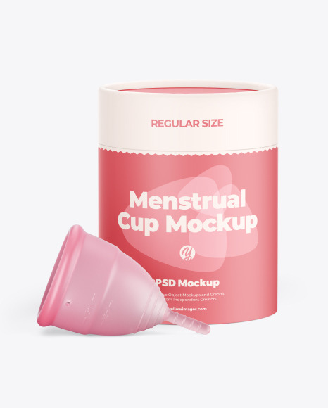 Menstrual Cup with Tube Mockup