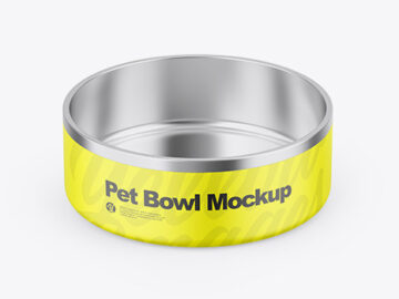 Matte Pet Feeding Bowl Mockup