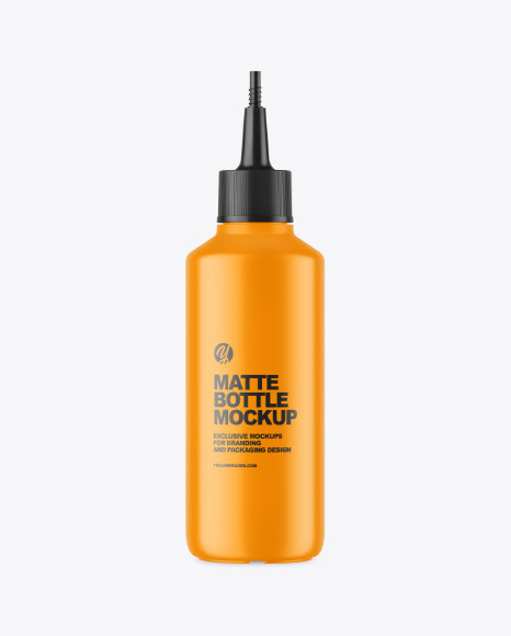 Matte Plastic Bottle w/ Spout Cap Mockup