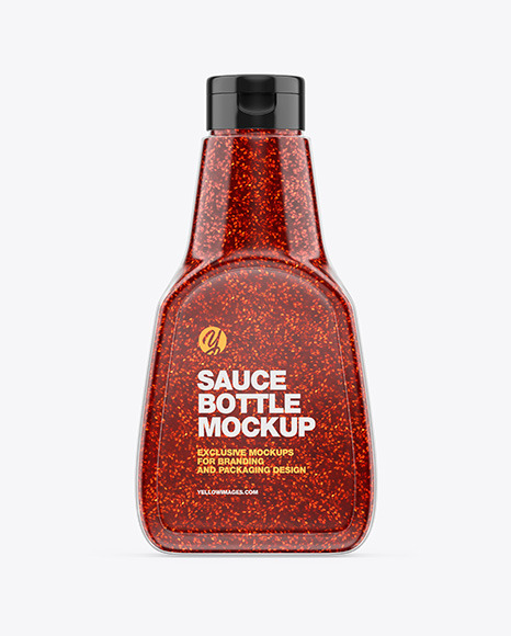 Sauce Bottle w/ Seeds Mockup