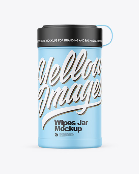 Matte Wipes Jar Mockup