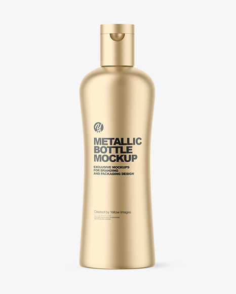 Matte Metallic Cosmetic Bottle Mockup