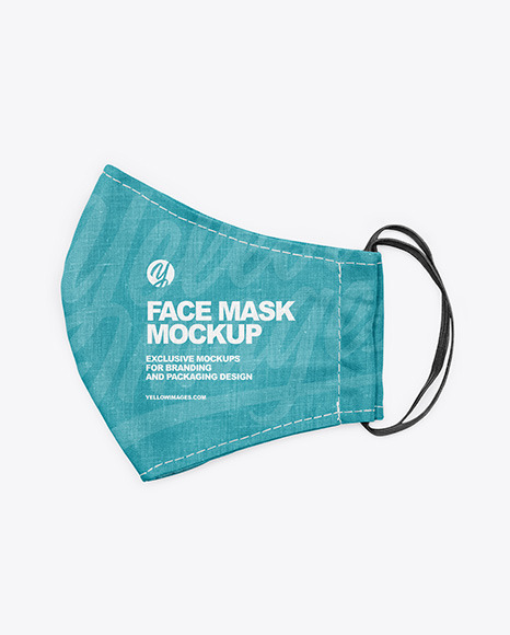Folded Face Mask Mockup