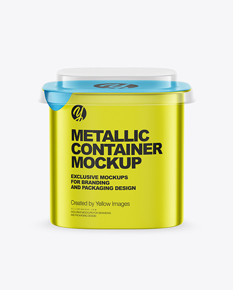 Metallic Container Mockup