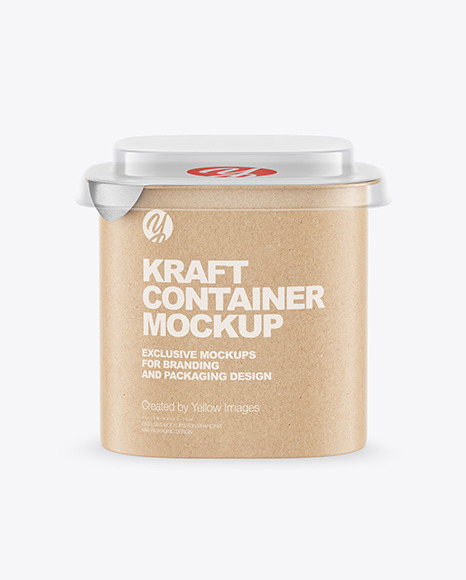 Kraft Paper Container Mockup