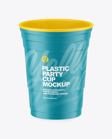 Matte Plastic Party Cup Mockup
