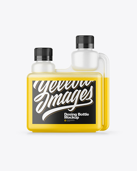 Glossy Dosing Bottle Mockup - Front View