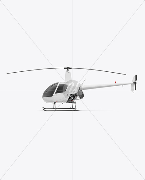 Helicopter Mockup - Side View