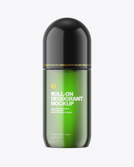 Green Roll-On Deodorant Mockup
