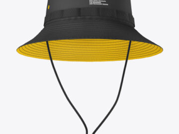 Bucket Hat with Wide Brim Mockup