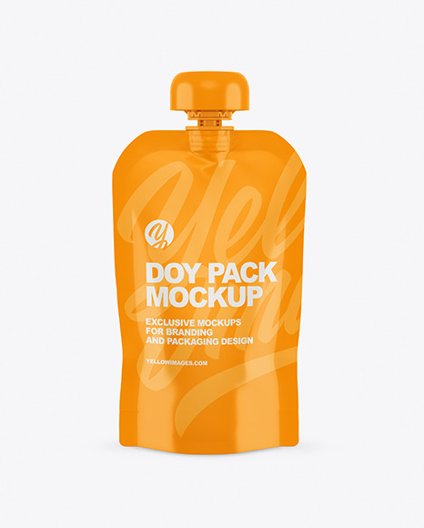Glossy Doy-Pack Mockup