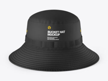 Bucket Hat with Wide Brim Mockup