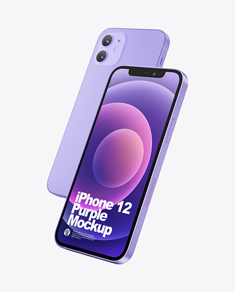 iPhone 12 Purple Mockup
