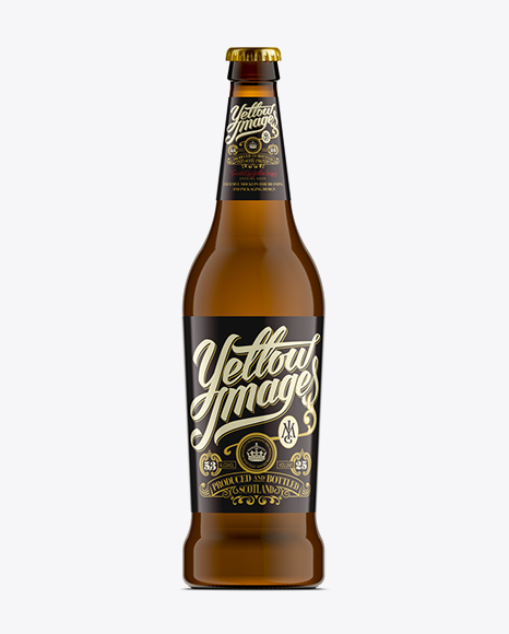 660ml Beer Bottle Mockup / Amber Glass