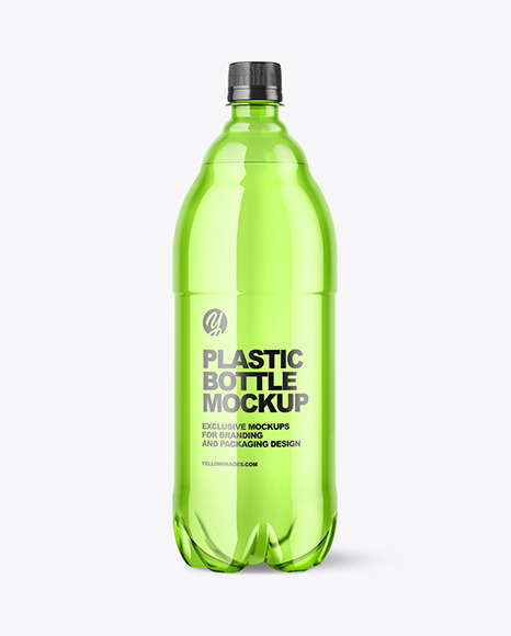 Colored Plastic Bottle Mockup