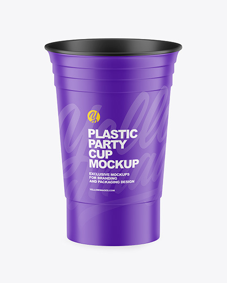 Matte Plastic Party Cup Mockup