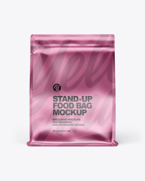 Metallic Food Bag Mockup