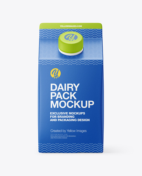 Matte Milk Packaging Box Mockup