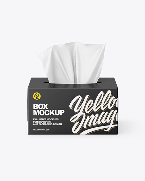Box With Paper Wipes Mockup