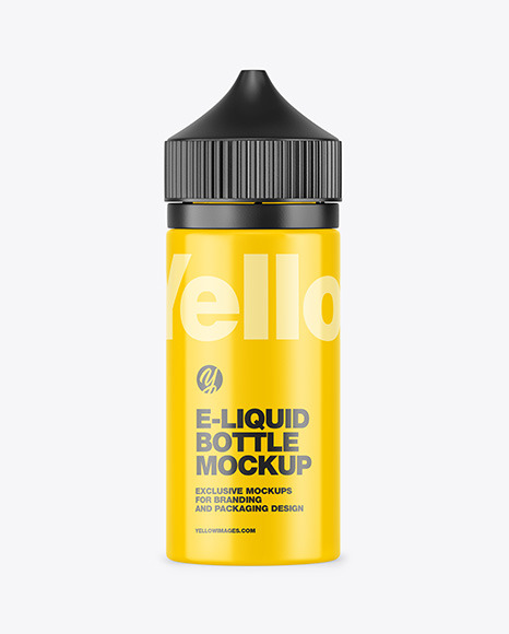 Glossy E-Liquid Bottle Mockup