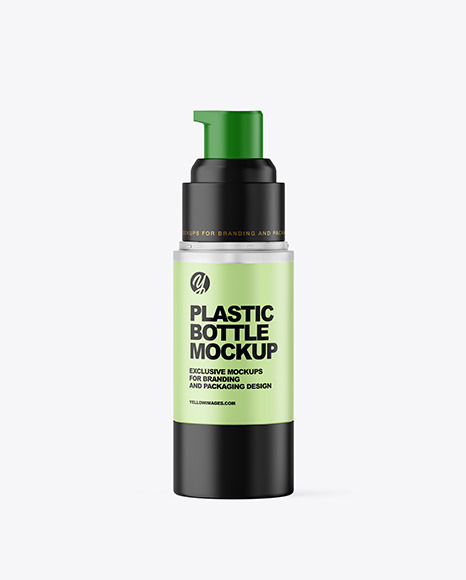 Frosted Airless Pump Bottle Mockup